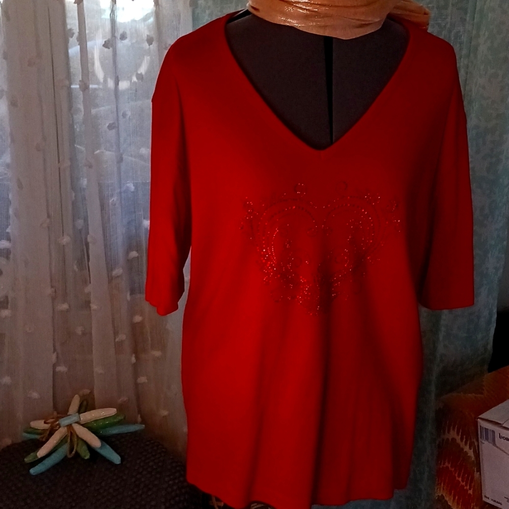 💗 Valentines Red Heart Top 💗